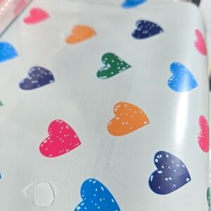Multicolor Heart Pattern Shipping Mailer - White with Bright Hearts